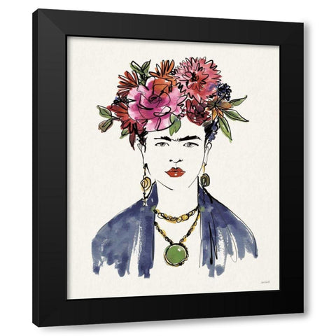 Frida Portrait I Black Modern Wood Framed Art Print with Double Matting by Tavoletti, Anne
