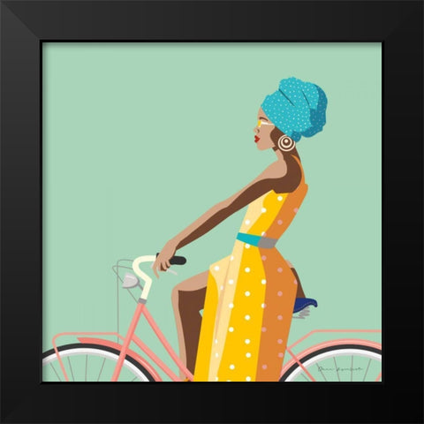 Summer Girl II v2 Black Modern Wood Framed Art Print by Escalante, Omar