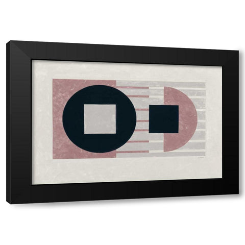Laterally Speaking Mauve Black Modern Wood Framed Art Print with Double Matting by Schick, Mike