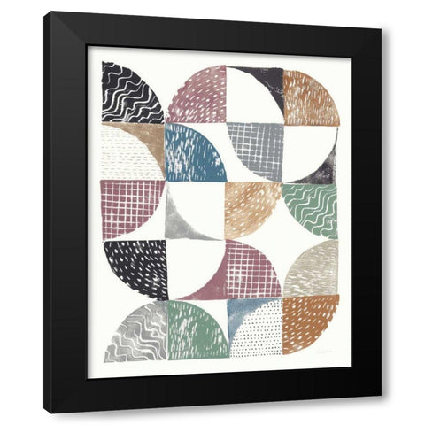 Colorful Night Sky I Black Modern Wood Framed Art Print with Double Matting by Prahl, Courtney