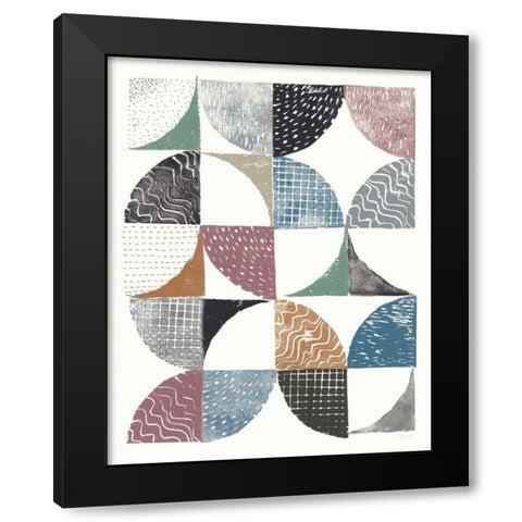 Colorful Night Sky II Black Modern Wood Framed Art Print with Double Matting by Prahl, Courtney