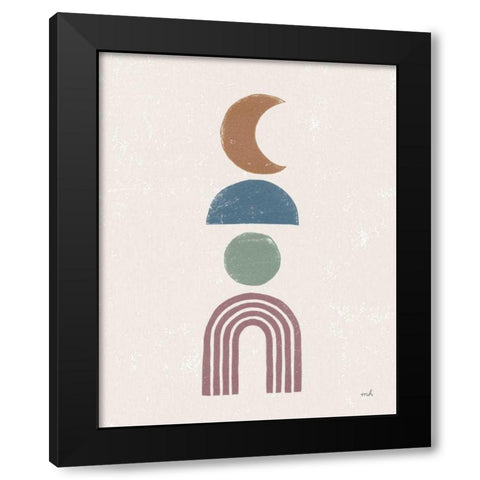 Minimalist Boho I Dark Black Modern Wood Framed Art Print by Hershey, Moira