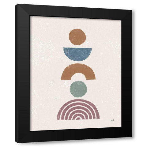 Minimalist Boho II Dark Black Modern Wood Framed Art Print by Hershey, Moira