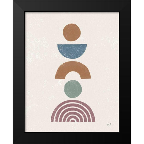 Minimalist Boho II Dark Black Modern Wood Framed Art Print by Hershey, Moira