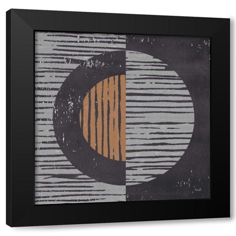 Primitive I Gray Black Modern Wood Framed Art Print with Double Matting by Hershey, Moira