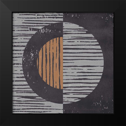Primitive I Gray Black Modern Wood Framed Art Print by Hershey, Moira
