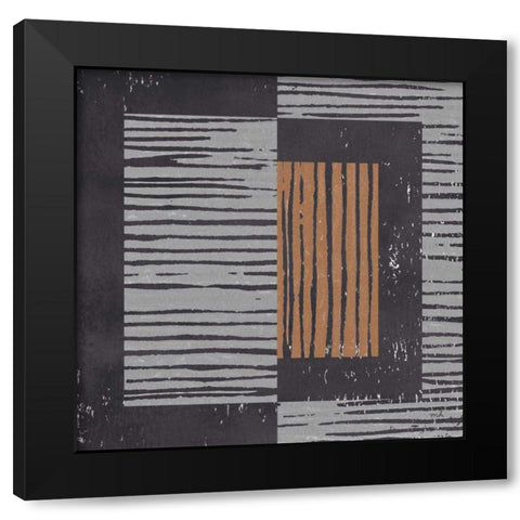 Primitive II Gray Black Modern Wood Framed Art Print with Double Matting by Hershey, Moira