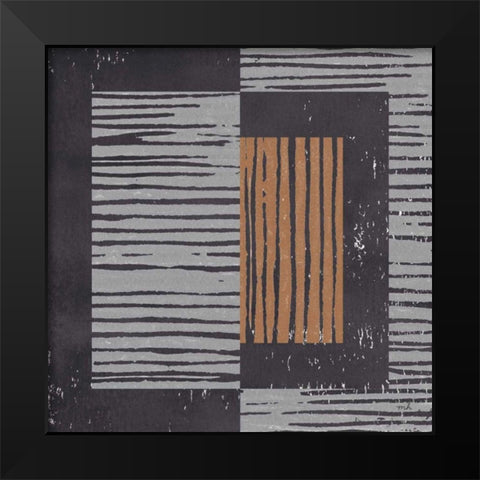 Primitive II Gray Black Modern Wood Framed Art Print by Hershey, Moira