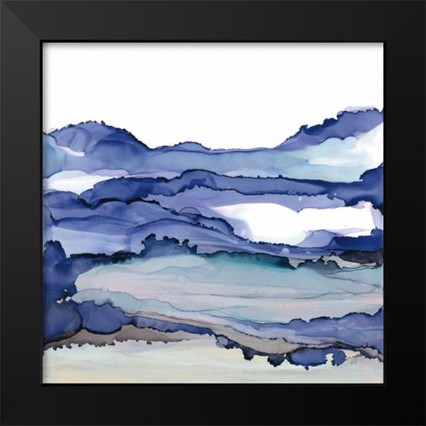 Bluescape II Black Modern Wood Framed Art Print by Paschke, Chris