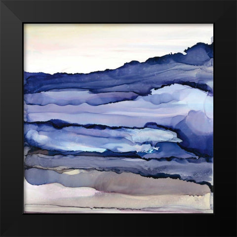 Bluescape III Black Modern Wood Framed Art Print by Paschke, Chris