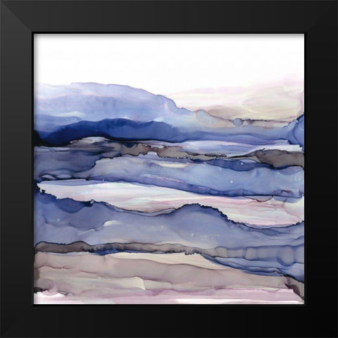 Bluescape IV Black Modern Wood Framed Art Print by Paschke, Chris