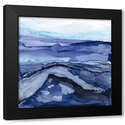 Bluescape V Black Modern Wood Framed Art Print with Double Matting by Paschke, Chris