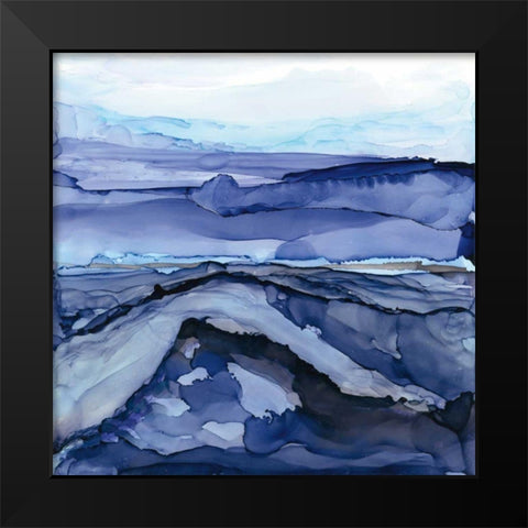 Bluescape V Black Modern Wood Framed Art Print by Paschke, Chris