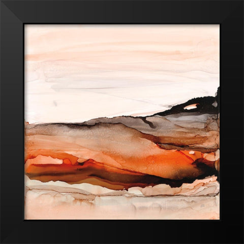 Orangescape I Black Modern Wood Framed Art Print by Paschke, Chris