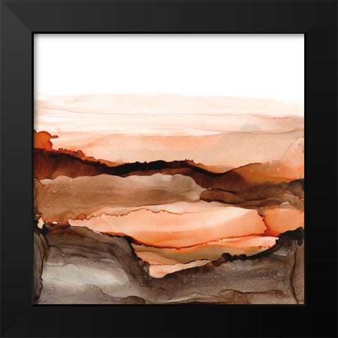 Orangescape II Black Modern Wood Framed Art Print by Paschke, Chris