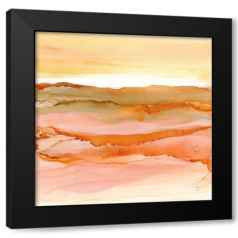 Desertscape I Black Modern Wood Framed Art Print with Double Matting by Paschke, Chris