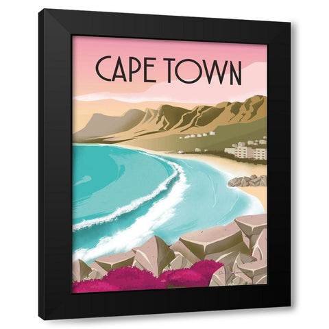 Cape Town South Africa Black Modern Wood Framed Art Print by Escalante, Omar