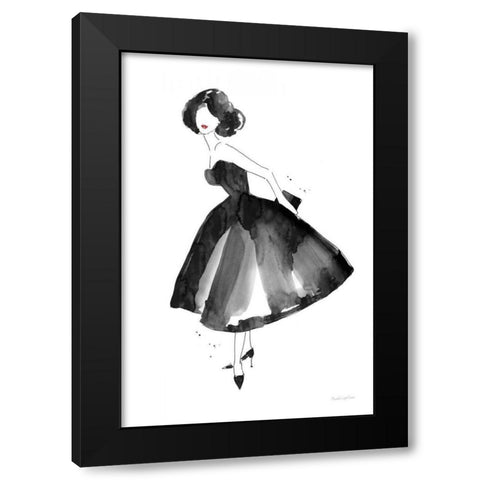 Fashion Debutante Black Modern Wood Framed Art Print with Double Matting by Charro, Mercedes Lopez