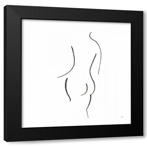 Cheeky II Black Modern Wood Framed Art Print by Paschke, Chris