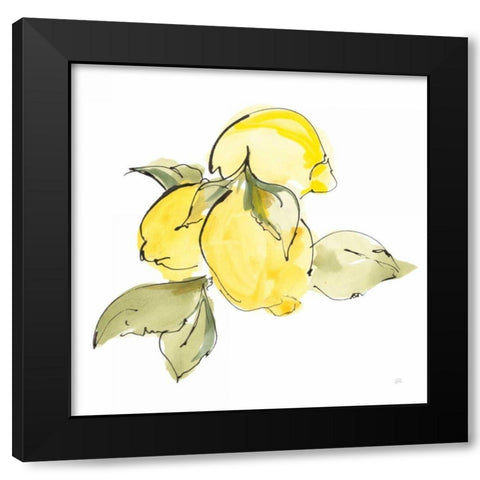 Lemons I Black Modern Wood Framed Art Print by Paschke, Chris