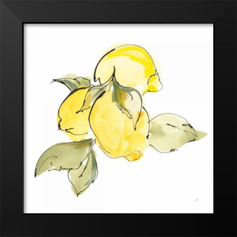 Lemons I Black Modern Wood Framed Art Print by Paschke, Chris