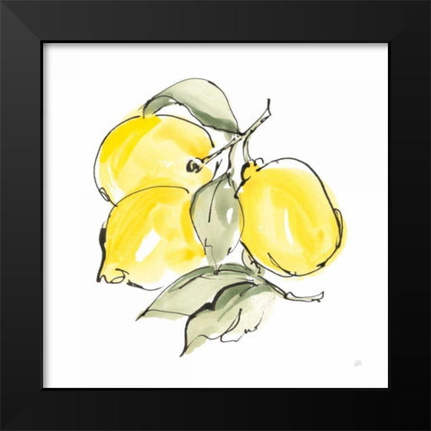 Lemons III Black Modern Wood Framed Art Print by Paschke, Chris