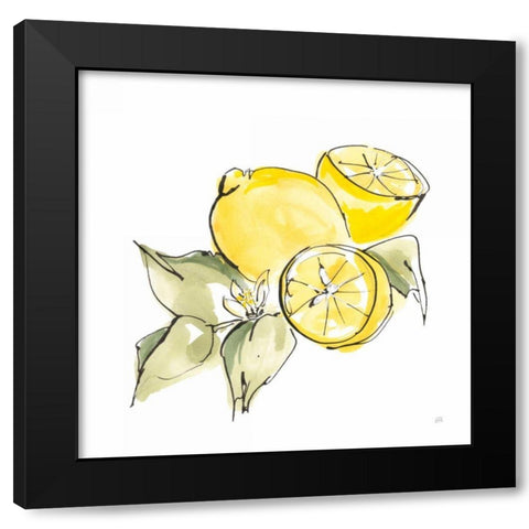 Lemon Still Life I Black Modern Wood Framed Art Print by Paschke, Chris