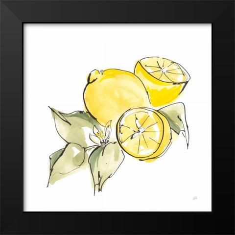 Lemon Still Life I Black Modern Wood Framed Art Print by Paschke, Chris