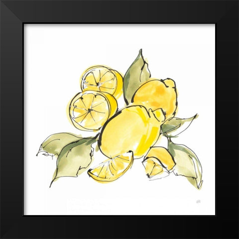 Lemon Still Life III Black Modern Wood Framed Art Print by Paschke, Chris