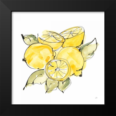Lemon Still Life IV Black Modern Wood Framed Art Print by Paschke, Chris