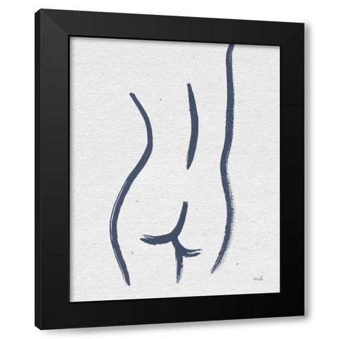 Line Figures V Black Modern Wood Framed Art Print with Double Matting by Hershey, Moira