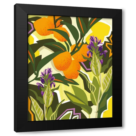 Citrus Sage I Black Modern Wood Framed Art Print with Double Matting by Gallagher, Megan