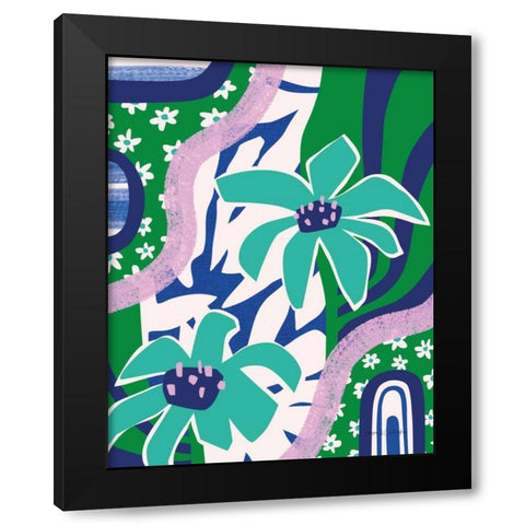 Daisies Black Modern Wood Framed Art Print by Gallagher, Megan
