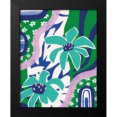 Daisies Black Modern Wood Framed Art Print by Gallagher, Megan