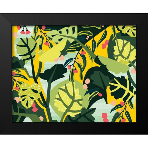 Eucalyptus Mint I Black Modern Wood Framed Art Print by Gallagher, Megan