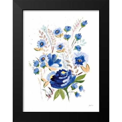 True Blue I Black Modern Wood Framed Art Print by Davis, Joan E.