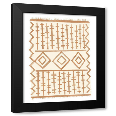 Brown Berber Rug III Black Modern Wood Framed Art Print by Panganiban, Karyn