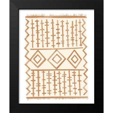 Brown Berber Rug III Black Modern Wood Framed Art Print by Panganiban, Karyn