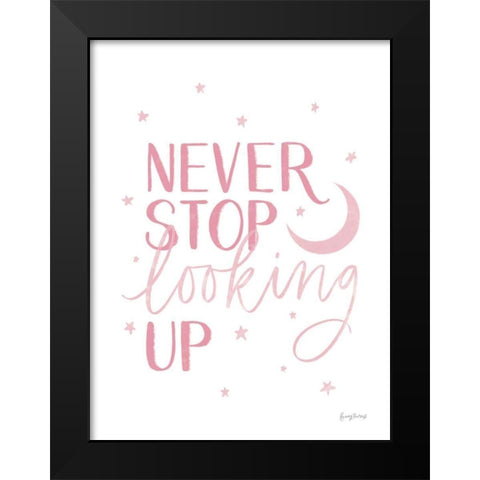 Little Child I Pink Black Modern Wood Framed Art Print by Thorns, Becky
