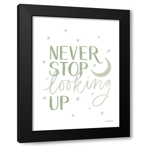 Little Child I Sage Black Modern Wood Framed Art Print by Thorns, Becky
