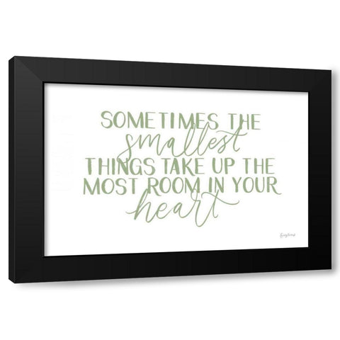 Little Child II Sage Black Modern Wood Framed Art Print with Double Matting by Thorns, Becky