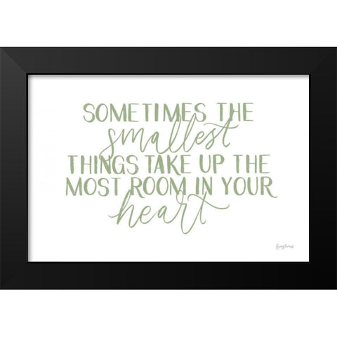 Little Child II Sage Black Modern Wood Framed Art Print by Thorns, Becky
