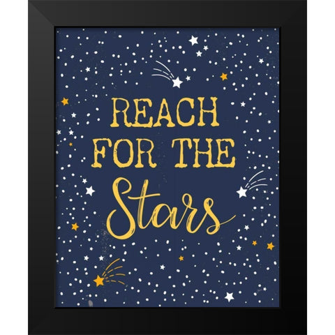 Reach for the Stars Black Modern Wood Framed Art Print by Panganiban, Karyn
