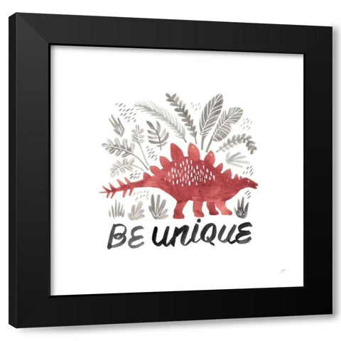Dino Inspiration III Black Modern Wood Framed Art Print with Double Matting by Panganiban, Karyn