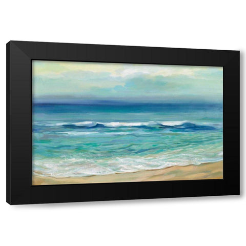Seaside Sunrise Black Modern Wood Framed Art Print with Double Matting by Vassileva, Silvia
