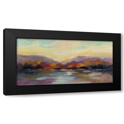 Fall Sunset Black Modern Wood Framed Art Print with Double Matting by Vassileva, Silvia