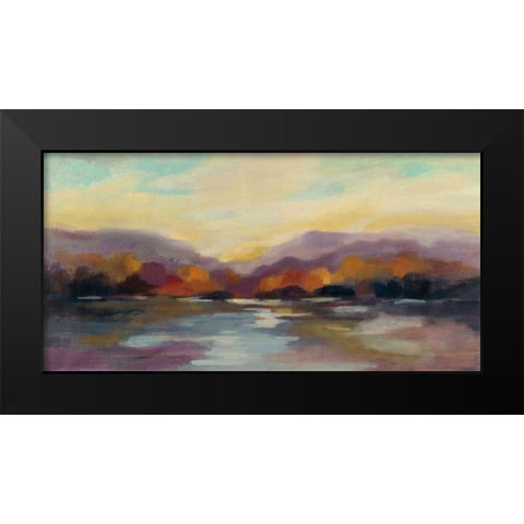 Fall Sunset Black Modern Wood Framed Art Print by Vassileva, Silvia