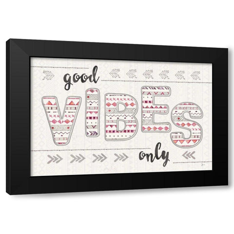 Boho Quotes III Pink Gray Black Modern Wood Framed Art Print by Aiken, Jess