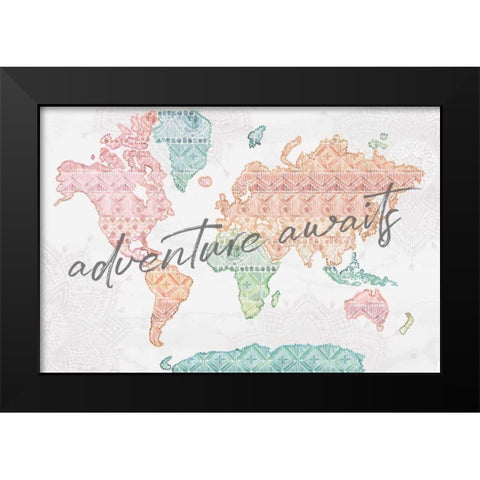 Macrame Meander I Light Black Modern Wood Framed Art Print by June, Dina