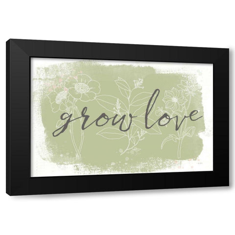 Organic Lines V Black Modern Wood Framed Art Print with Double Matting by Pertiet, Katie